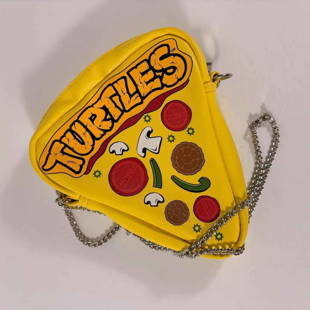 Nickelodeon TMNT Teenage Mutant Ninja Turtles Pizza Slice Crossbody Bag Yellow